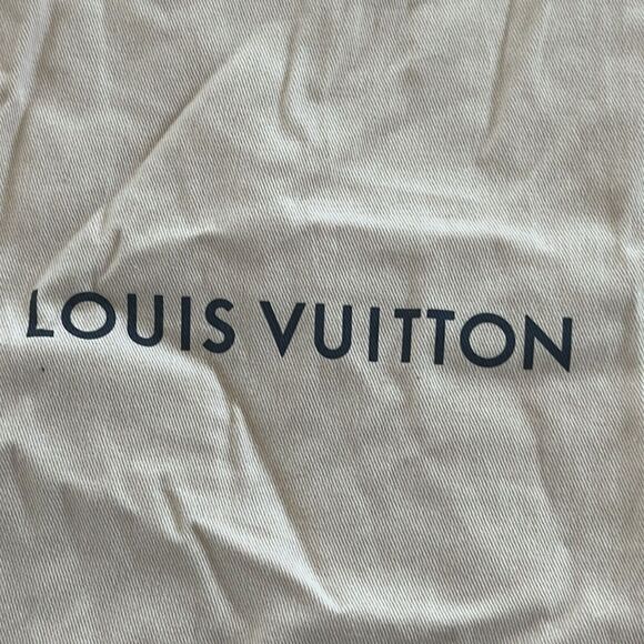 New Louis Vuitton authentic dust cover bags, cream, navy blue 15”x9” no smoke - Picture 3 of 3